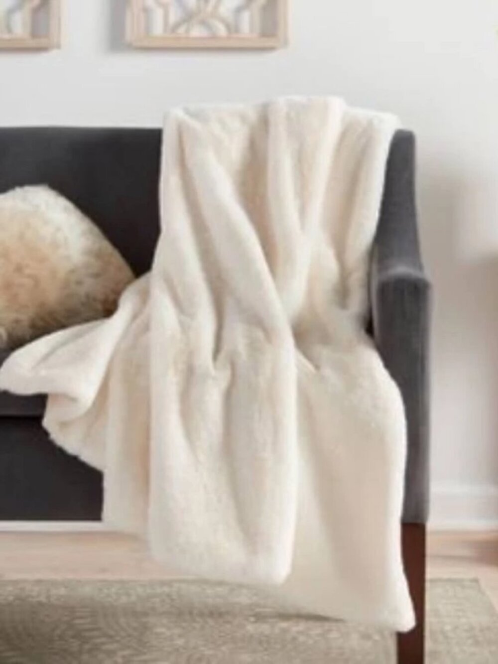 Threshold Cream/White Reversible Throw